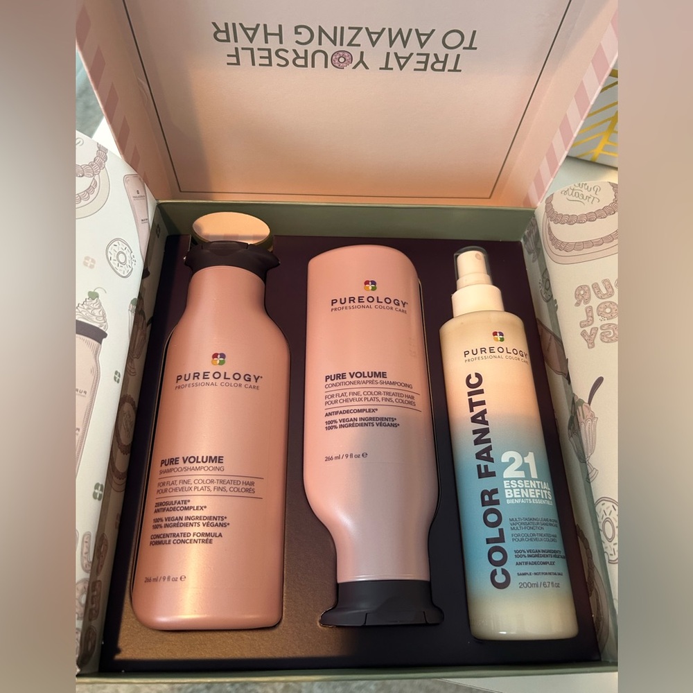 ✨Pureology Pure Treats Pure Volume Limited Edition 3-Piece Full Size Set✨NIB - Picture 3 of 3